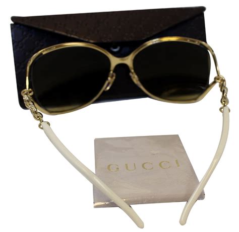 Gucci Women's GG 4250/N/S 4250NS J5G/ED Gold/White 